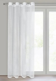 ZÁCLONA NA KRÚŽKOCH IZA 140X250 CM BIELA