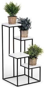 Stojan na kvety KASKADA 70x34 čierna/biela
