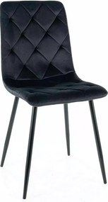 SI Jerry Velvet stolička čierna