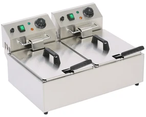 Profesionálna elektrická fritéza, 2× 6 l, 2× 2500 W