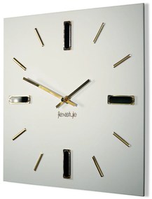 Dekorstudio Nástenné hodiny BRILLIANT bielo-zlaté