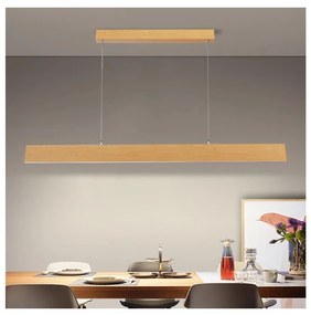 Brilagi - stmievateľný LED luster na lanku SLIMLINE LED/40W/230V 3000-6000K dubový dekor + diaľkové ovládanie