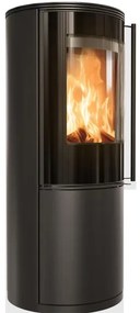 Kratki Krbové kachle SVEN, 7 kW, 150 Ø, čierne