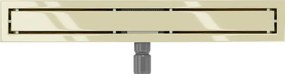 Mexen Flat nerezový sprchový žľab 70 cm (2v1) - vzor M13 , zlatá, 1510070-15
