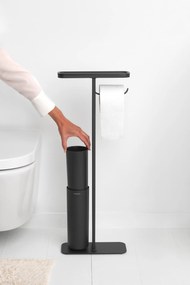 Stojan na toaletný papier a WC štetku MindSet s policou biely