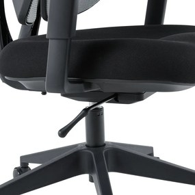 Kancelárska ergonomická stolička MORA — sieť / látka, sivá / čierna