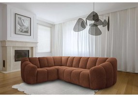 Terakotová rohová pohovka (ľavý roh/do L) Shell – Miuform