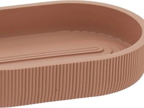 Sada kúpeľňových doplnkov Elya, púdrová/s čiernymi prvkami