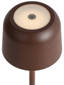 Nabíjateľná stolová lampa v tvare huby hrdzavohnedá vrátane nabíjacej stanice - Raika
