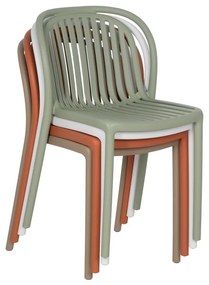 Biela plastová jedálenská stolička Alia – Ixia