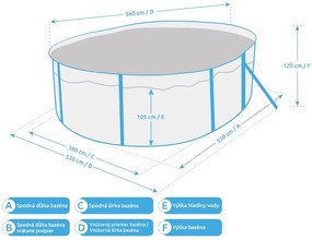 Marimex | Bazén Marimex Orlando Premium DL 3,66 x5, 48 m bez príslušenstva - motív GRAPHIT | 10303045