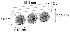 Dizajnové bodové svetlo biele nastaviteľné 3-svetlo - Go