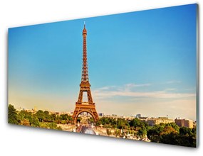 Skleneny obraz Eiffelová veža paríž 100x50 cm