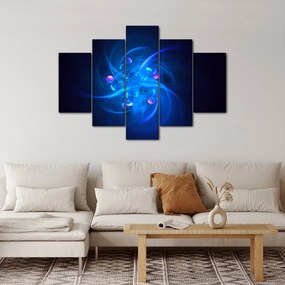 Moderný obraz modrej abstrakcie (150x105 cm)