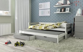 Masívna posteľ Tomi Grey Farba: Sivá + Biela