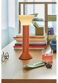 Oranžová stmievateľná stolová lampa (výška 30 cm) Flash – Hübsch