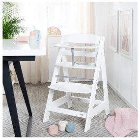 roba Detská drevená vysoká jedálenská stolička Sit Up (biela/flex)  (100306933)