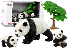 LEAN TOYS Figúrka – Panda a mláďatká