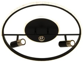 LED Stmievateľné stropné svietidlo LED/60W/230V 3000-6500K čierna +diaľkové ovládanie