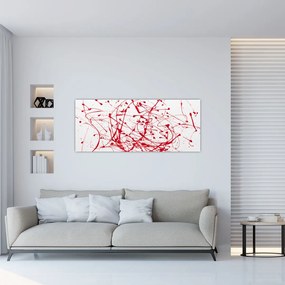 Obraz technikou Drippingu (120x50 cm)