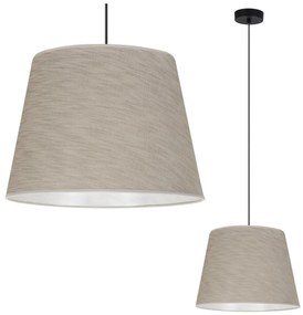 Závesné svietidlo Len, 1x béžové textilné tienidlo, (fi 38 cm), b