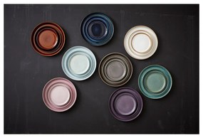 Čierny/modrý dezertný tanier z kameniny ø 21 cm Gastro Dark Blue/Black – Bitz