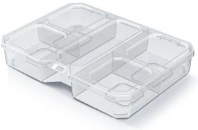 Triediaci organizér, úložný box na drobnosti, 5 priehradiek SQR box, 19 x 15 x 3,5