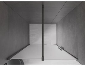 Mexen Velar, posuvné sprchové dvere do otvoru 90 cm, 8mm sklo námraza, grafit brúsený, 871-090-000-31-66