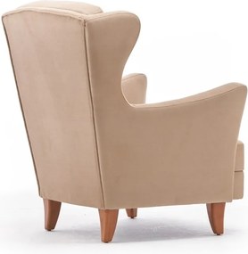 Béžové kreslo ušiak Lola Brejer – Artie