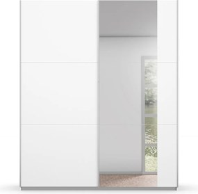 Šatníková skriňa Kronach, 175 cm, biela/zrkadlo