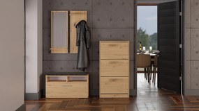 Botník (skrinka na topánky) Permanente 1 (dub artisan). Akcia -22%. Vlastná spoľahlivá doprava až k Vám domov. 1132589