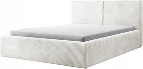 Manželská posteľ 140cm Fatime (s roštom, úl. priest.) (béžovosivá/čierna)