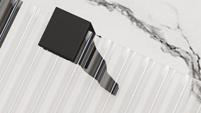 Bezrámová sprchová zástena REA AERO INTIMO 100 cm, čierna/ornament - bez vaničky