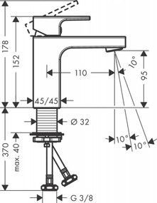 Hansgrohe Vernis Shape, umývadlová batéria, EcoSmart, chrómová, HAN-71569000
