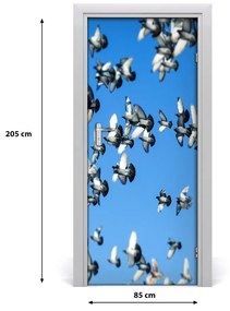Fototapeta na dvere holuby na nebi 85x205 cm