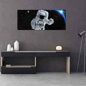 Obraz - Astronaut vo vesmíre (120x50 cm)