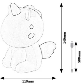 Rabalux 76020 - LED RGB Stmievateľná detská lampička UNICOO LED/0,45W/5V