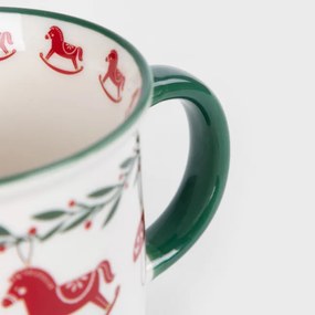 Hrnček UNIS s hojdacím koníkom a zeleným uškom 711169 400 ml