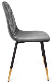Stolička NOIR zamatová sivá SS22 933473