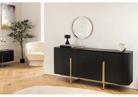 Komoda 46432 Garsby 160cm Masív drevo Mango čierne - Komfort-nábytok