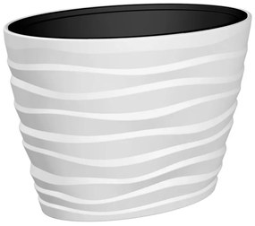 Kvetináč Bora Oval 60x39x58h Biely Bow6058