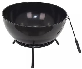 Prenosné ohnisko na drevo 57x30 cm čierne