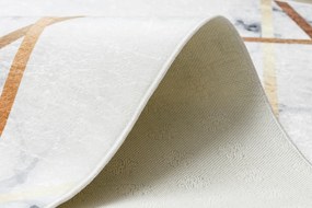 ANDRE 1220 umývací koberec Mramor, geometrický protišmykový - biely Veľkosť: 160x220 cm