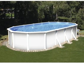 Bazén s oceľovou stenou Planet Pool CLASSIC samotný bazén 610 x 320 x 120 cm vr. skimmeru modro-biely