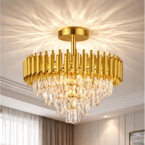 Brilagi - Prisadený luster ECLIPSE 7xE14/10W/230V pr. 48 cm zlatý