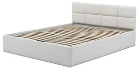 Čalúnená posteľ MONOS II bez matraca rozmer 140x200 cm Biela eko-koža