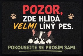 Mercury Flooring, Rohožka Líný pes 40x60 cm - na von aj na doma, 40x60, šedá