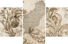 Obraz - Múr s kvetmi (90x60 cm)