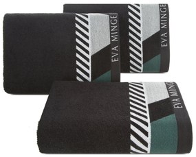 BAVLNENÝ UTERÁK EVA MINGE7 70X140 CM ČIERNA