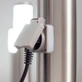 BRILAGI - LED vonkajšie svietidlo so zásuvkou ELIA 1xE27/7W/230V 4000K IP44 50 cm chróm